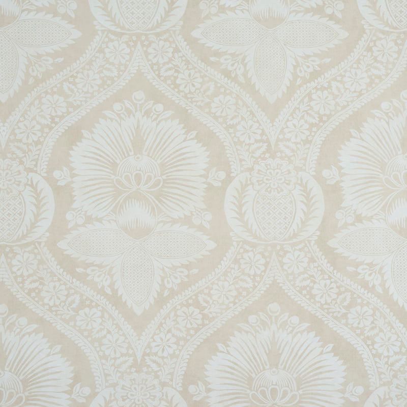 Search 5011751 Villandry Damask Print Neutral Schumacher Wallpaper