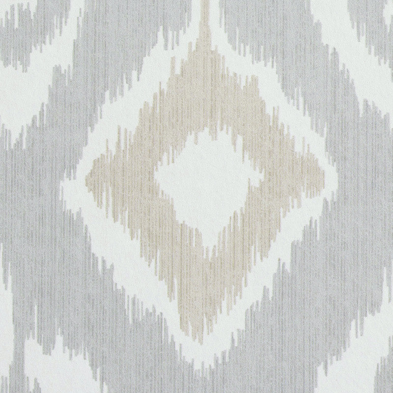 View 5011762 Dedra Damask Sand and Grey Schumacher Wallpaper