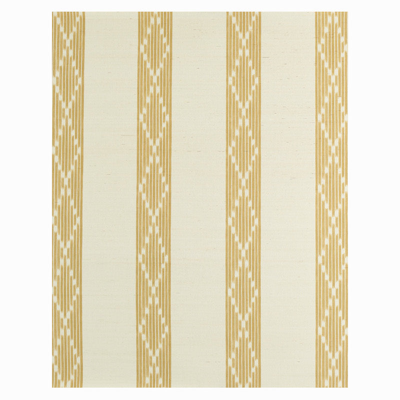 View 5011811 Sequoia Stripe Sisal Ochre Schumacher Wallpaper