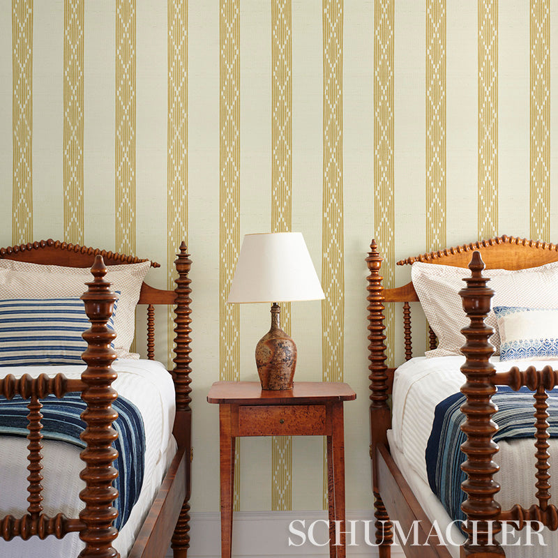 Looking for 5011811 Sequoia Stripe Sisal Ochre Schumacher Wallpaper