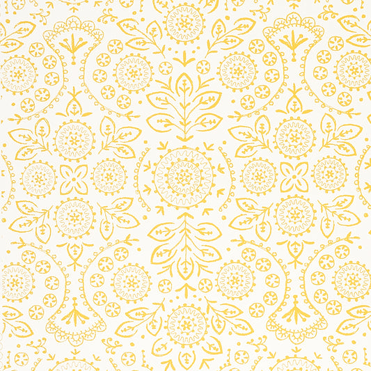 Acquire 5011842 Tiana Yellow Schumacher Wallpaper
