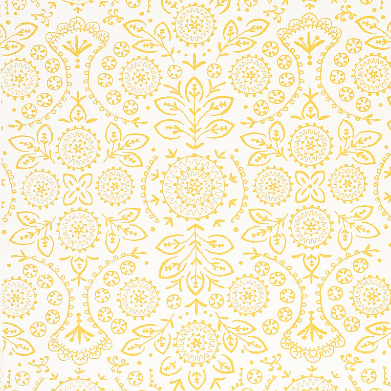 Acquire 5011842 Tiana Yellow Schumacher Wallpaper