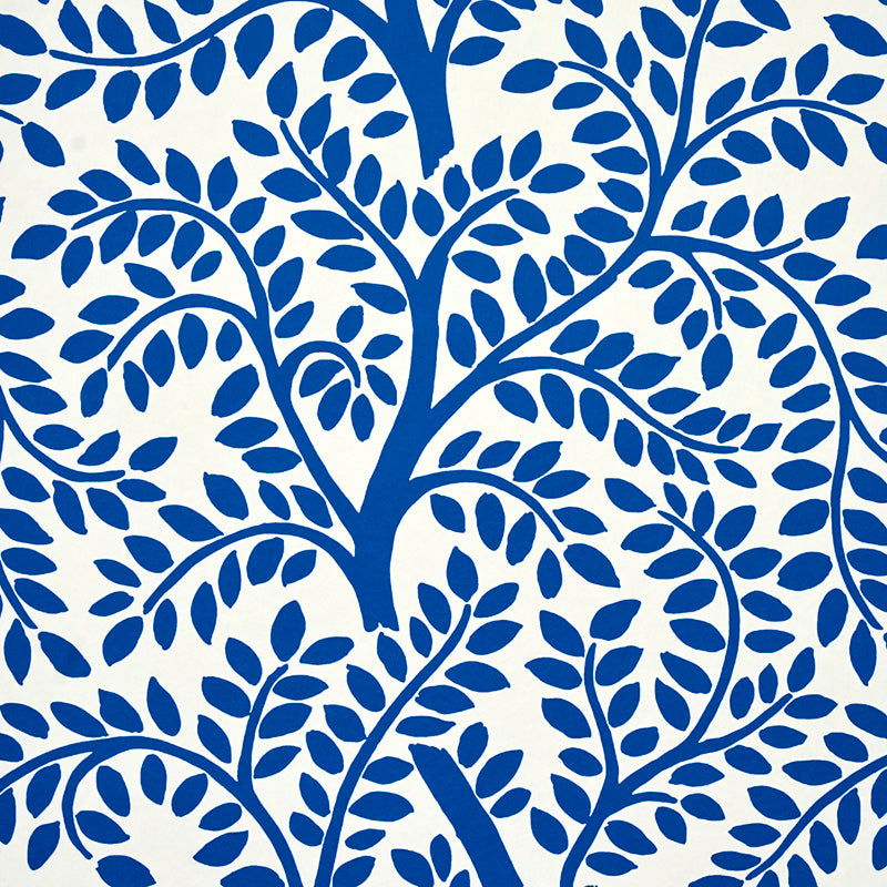 View 5011962 Temple Garden Ii Blue Schumacher Wallpaper