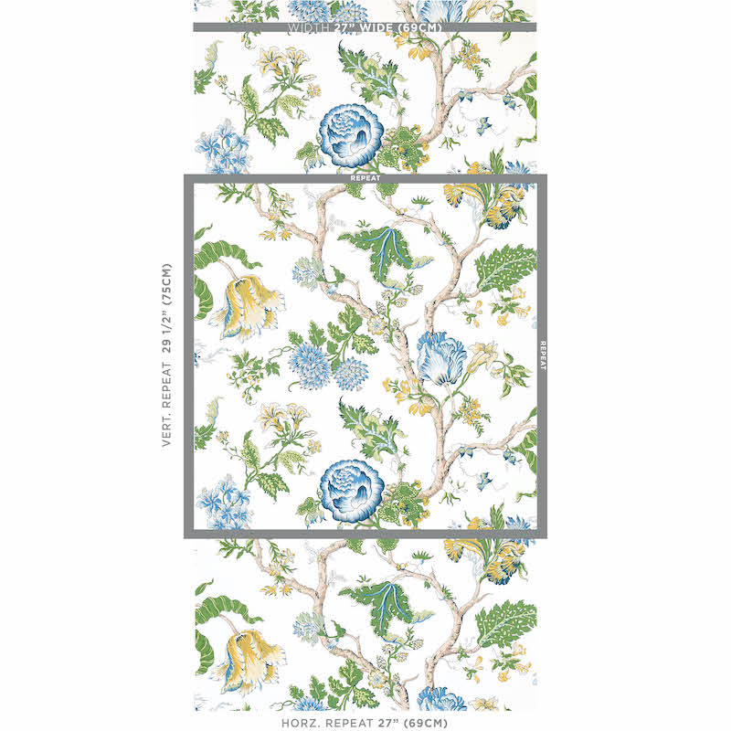 Save on 5012010 Josephine Blue Schumacher Wallpaper