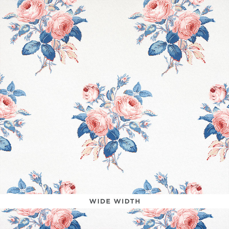 Looking for 5012032 Loudon Rose Rose and Blue Schumacher Wallpaper