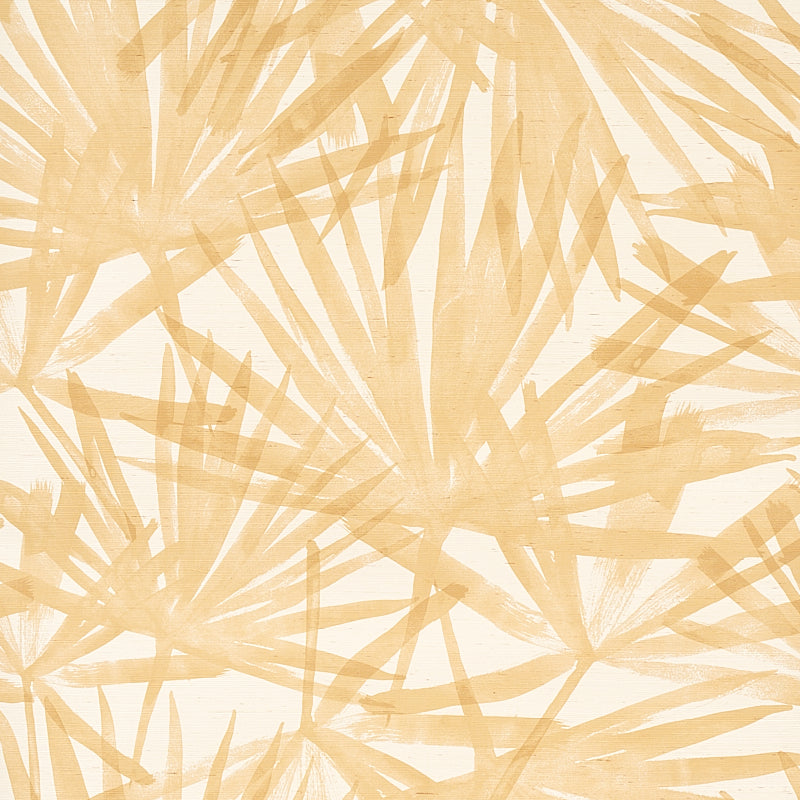 View 5012041 Sunlit Palm Sisal Wheat Schumacher Wallpaper