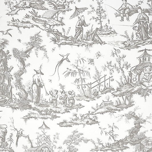 Save on 5012050 Shengyou Toile Driftwood Schumacher Wallpaper