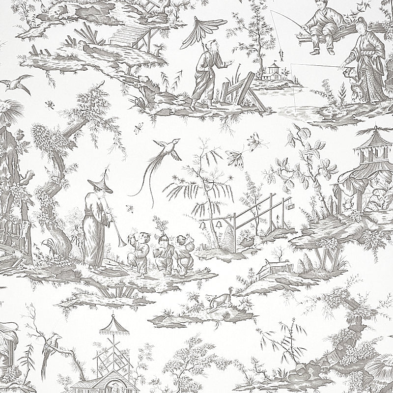 Save on 5012050 Shengyou Toile Driftwood Schumacher Wallpaper