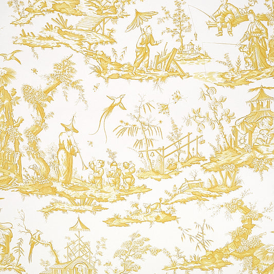 Purchase 5012051 Shengyou Toile Yellow Schumacher Wallpaper
