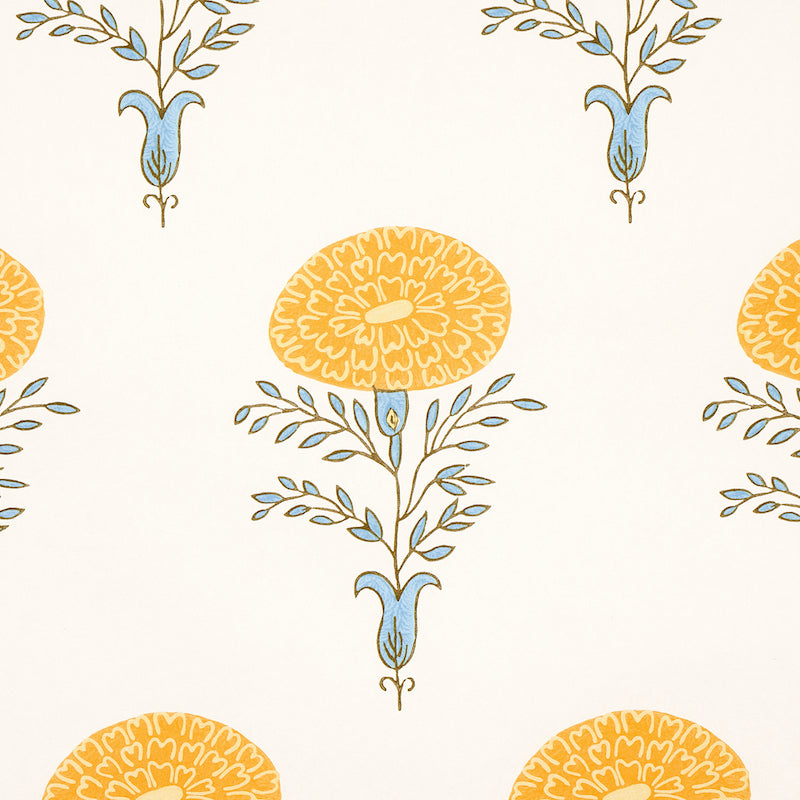 Acquire 5012071 Marigold Yellow Schumacher Wallpaper