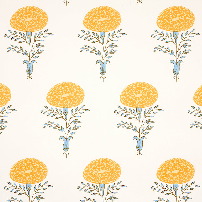 Order 5012071 Marigold Yellow Schumacher Wallpaper