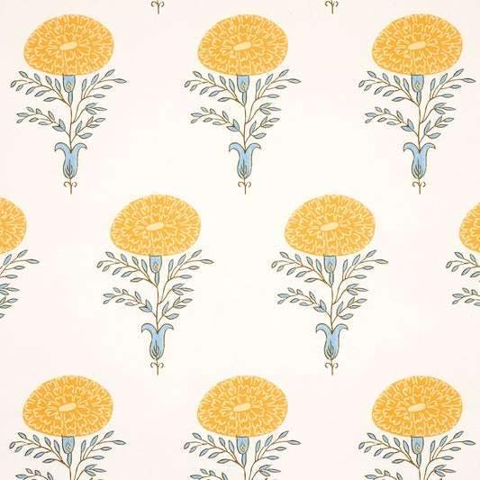 Order 5012071 Marigold Yellow Schumacher Wallpaper