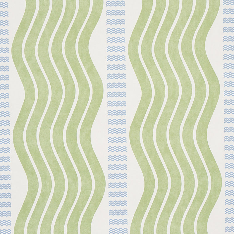 Purchase 5012120 Sina Stripe Green Schumacher Wallpaper