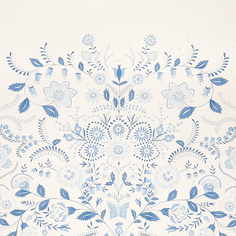 View 5012151 Orla Panel Blue Schumacher Wallpaper