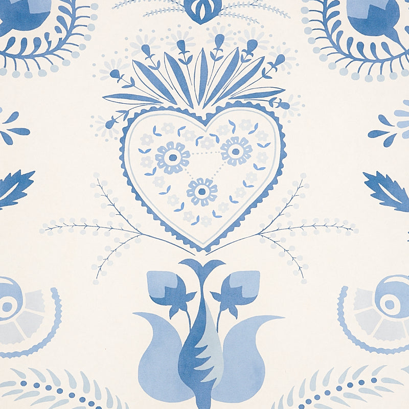 Find 5012151 Orla Panel Blue Schumacher Wallpaper