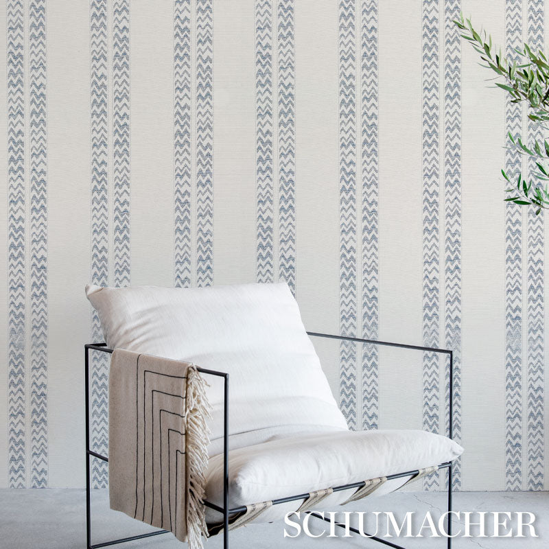 Search 5012311 Kudu Stripe Slate Schumacher Wallpaper