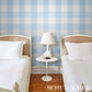 Save on 5012350 Willa Check Large Chambray Schumacher Wallpaper