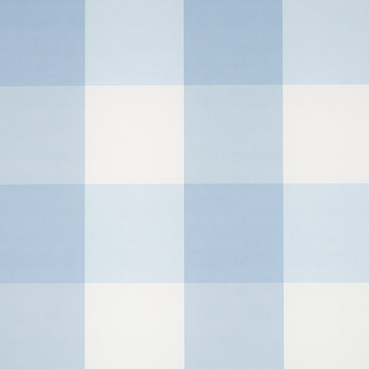 Find 5012350 Willa Check Large Chambray Schumacher Wallpaper