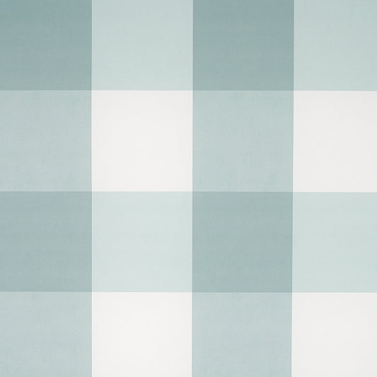 Select 5012356 Willa Check Large Seaglass Schumacher Wallpaper