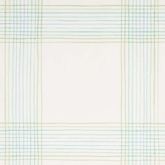 Find 5012370 Minerva Plaid Peacock Schumacher Wallpaper