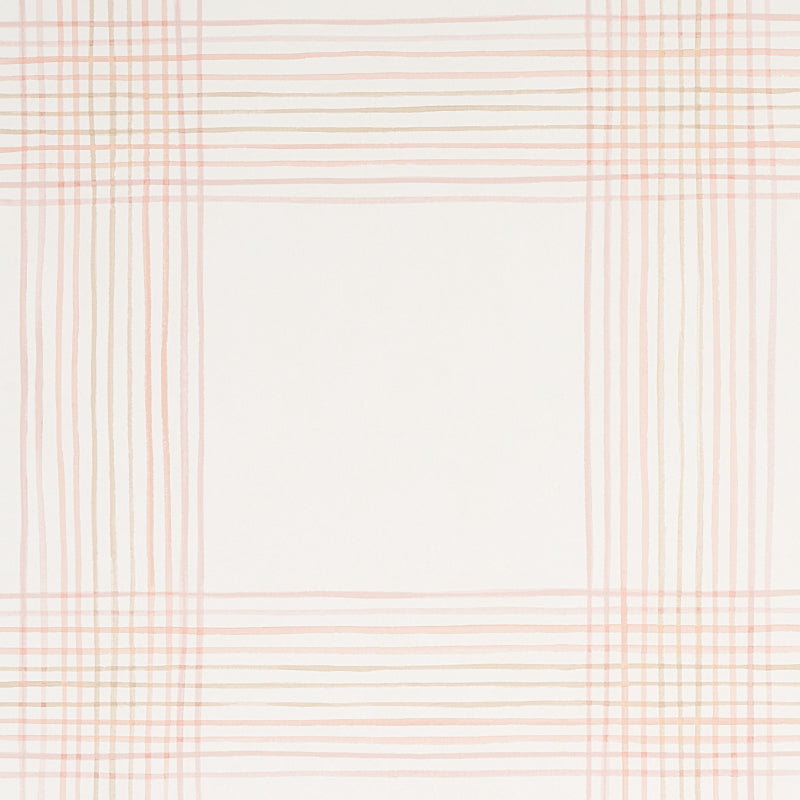 View 5012372 Minerva Plaid Pink Schumacher Wallpaper