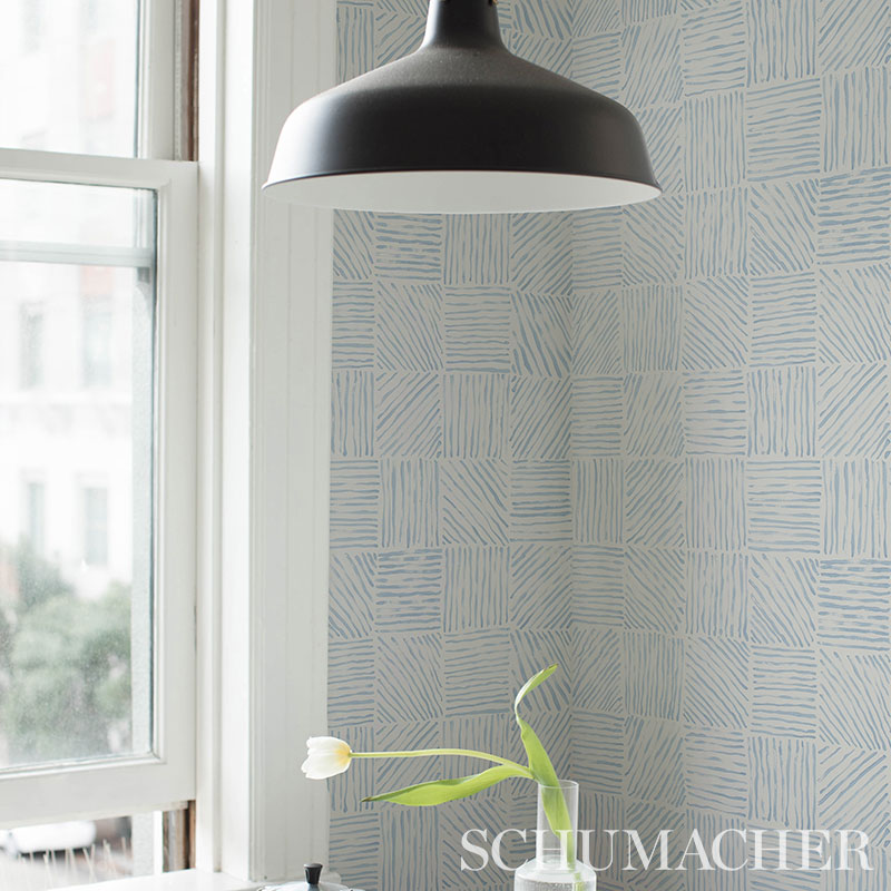 Looking for 5012421 Katama Blue On Ivory Schumacher Wallpaper