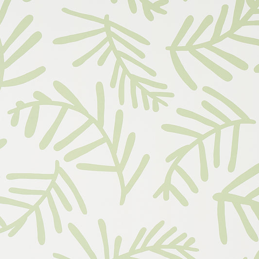 Shop 5012450 Tiah Cove Sage Leaf Schumacher Wallpaper