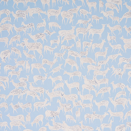 View 5012490 Fauna Slate Blue Schumacher Wallpaper