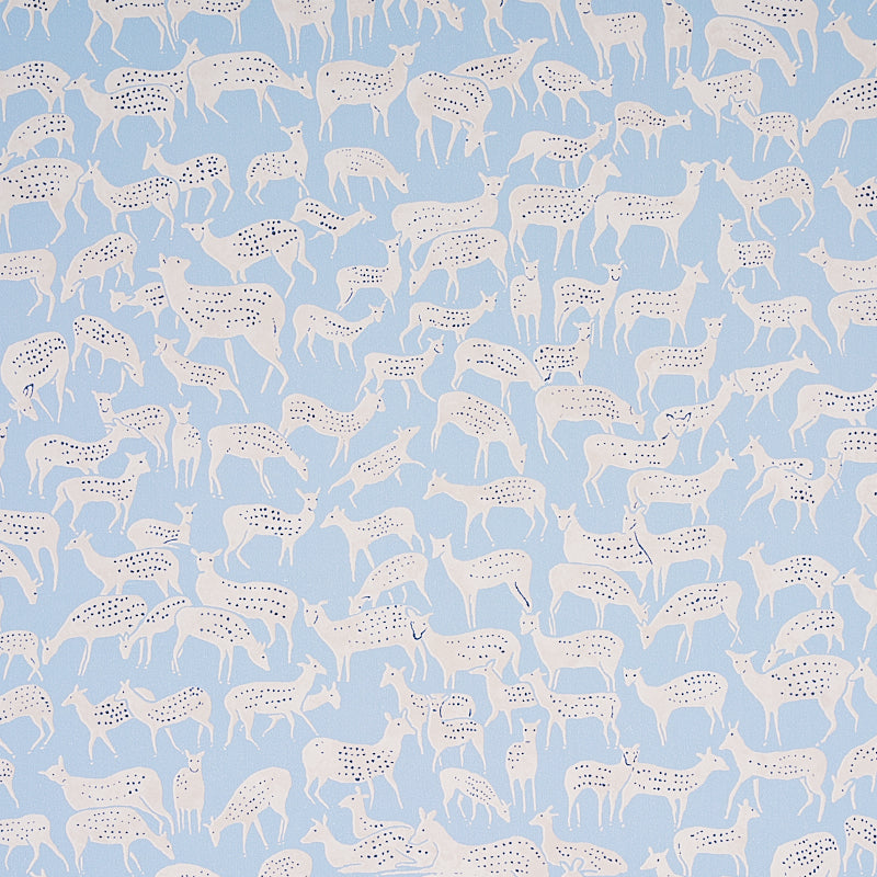 View 5012490 Fauna Slate Blue Schumacher Wallpaper