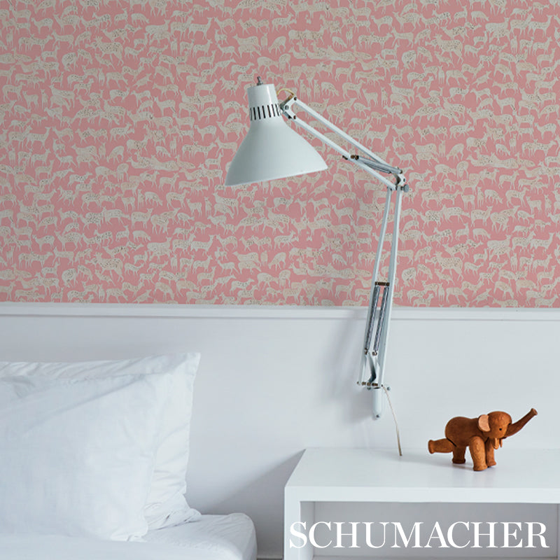 Shop 5012491 Fauna Dusty Pink Schumacher Wallpaper