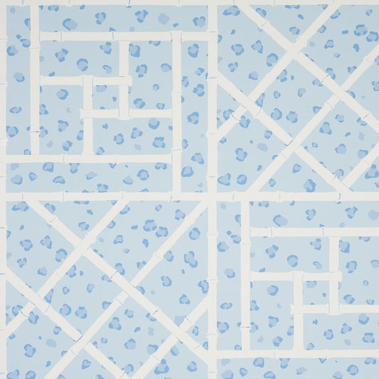 Find 5012562 Fancy Beast Sky Blue Schumacher Wallpaper