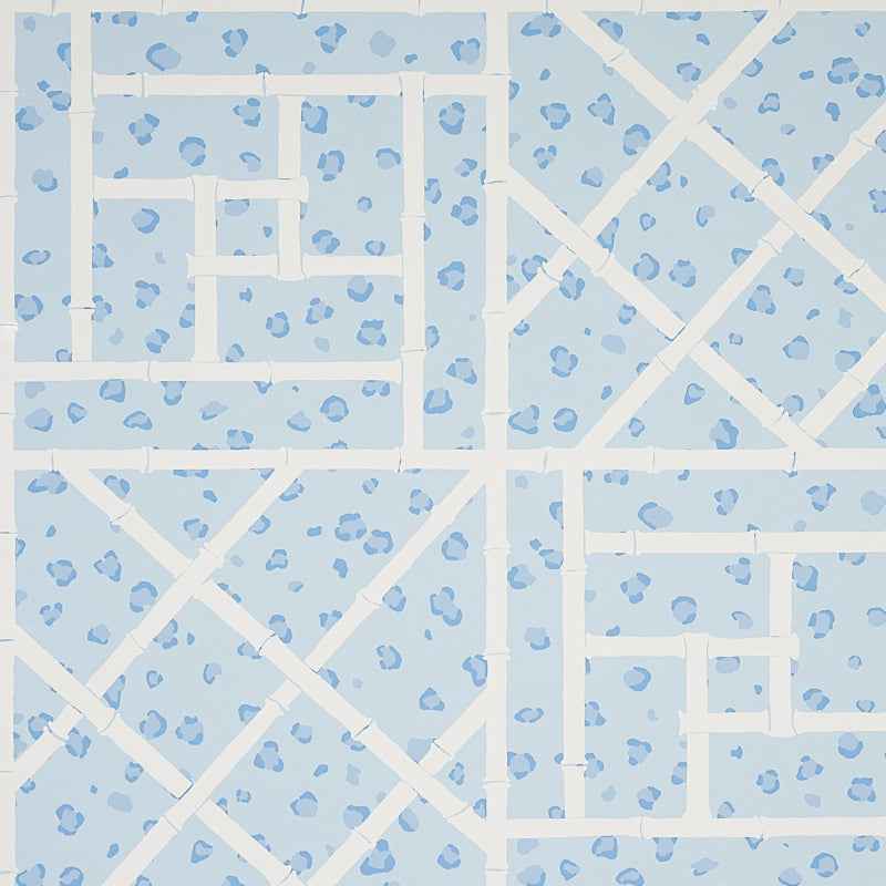 Find 5012562 Fancy Beast Sky Blue Schumacher Wallpaper