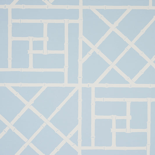 Purchase 5012573 Trellis Sky Blue Schumacher Wallpaper