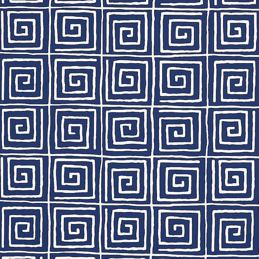 View 5012813 Trousdale Midnight Blue Schumacher Wallpaper