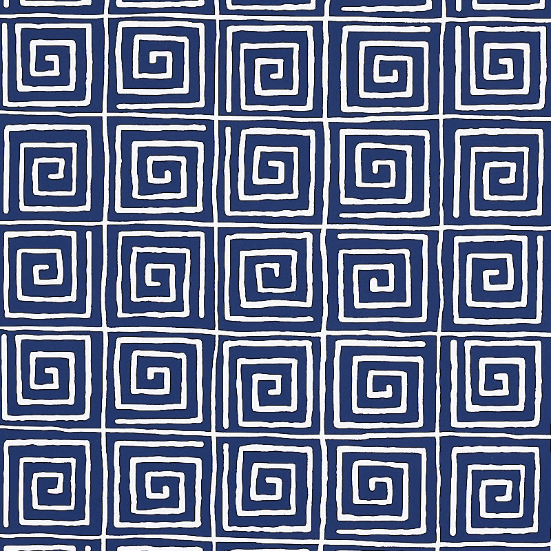 View 5012813 Trousdale Midnight Blue Schumacher Wallpaper