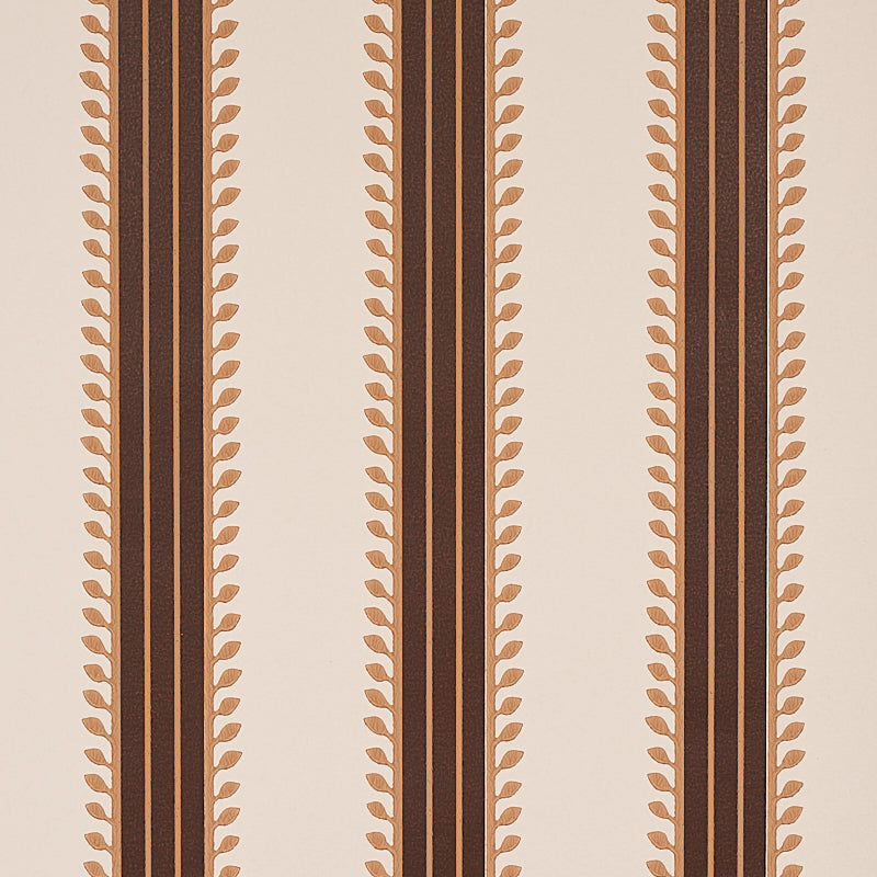 Buy 5012850 Etruscan Stripe Brown Schumacher Wallpaper
