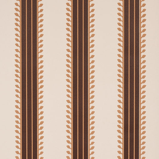 Buy 5012850 Etruscan Stripe Brown Schumacher Wallpaper