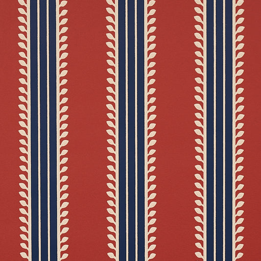 Looking for 5012852 Etruscan Stripe Red and Blue Schumacher Wallpaper
