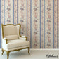 Find 5012891 Elena Paisley Stripe Blue Schumacher Wallpaper