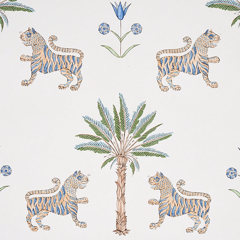 Shop 5012921 Tiger Palm Delft Schumacher Wallpaper