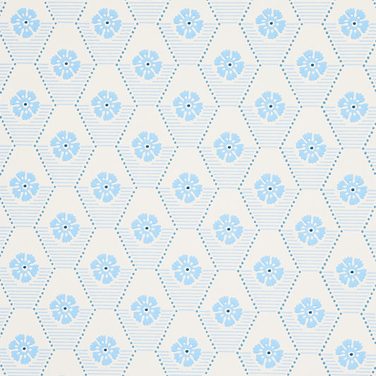 Looking for 5013161 Hive Bloom Blues Schumacher Wallpaper