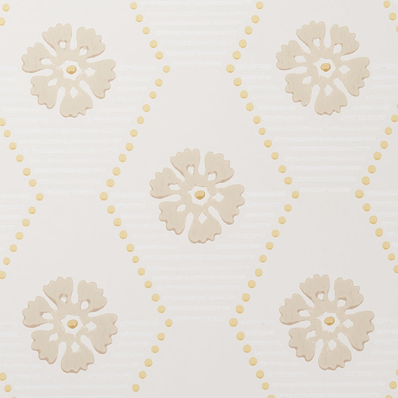 Select 5013162 Hive Bloom Sand Schumacher Wallpaper
