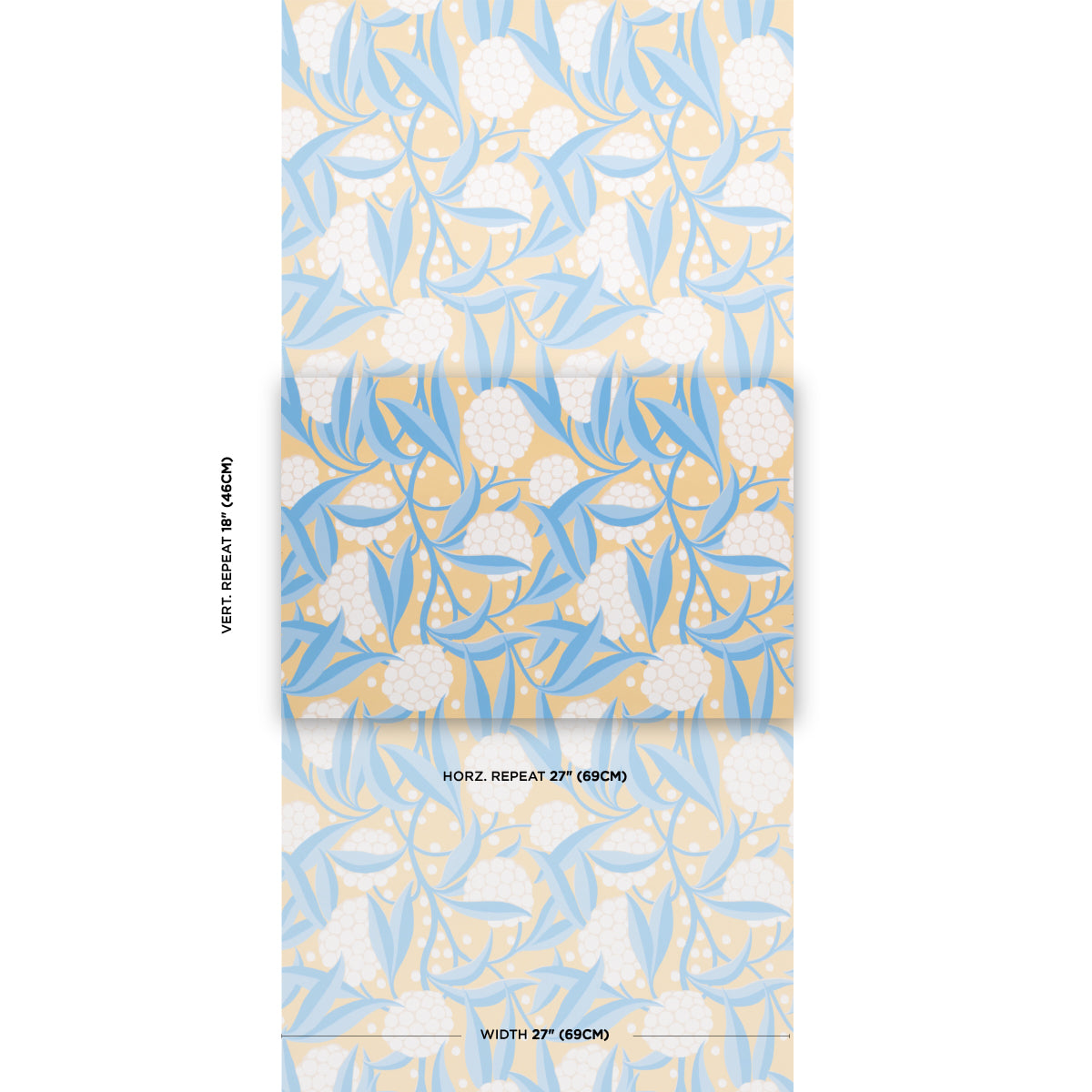 Purchase 5013331 | Rubus, Yellow - Schumacher Wallpaper