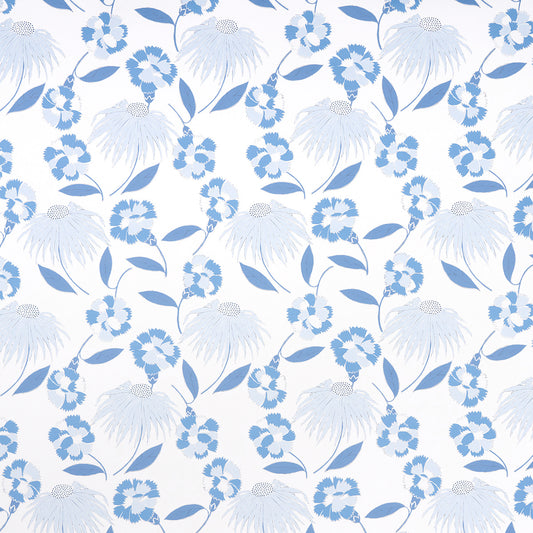 Purchase 5013841 | Bouquet Toss, Afternoon Blue - Schumacher Wallpaper