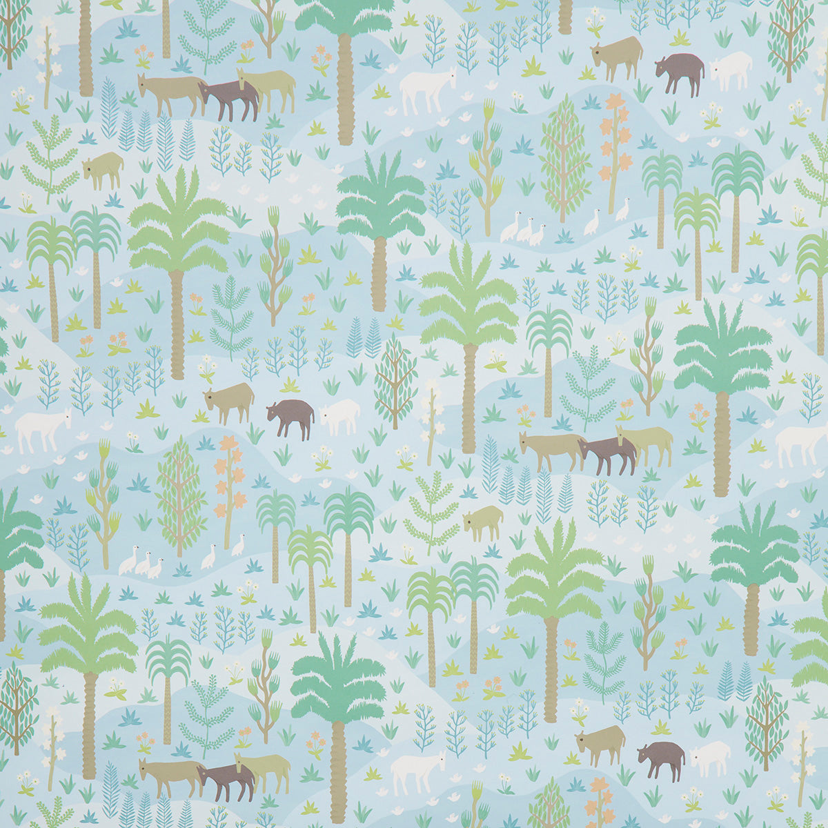 5013981 | Las Colinas, Blue - Schumacher Wallpaper