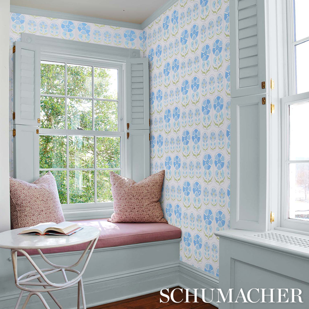 5014110 | Anjuna Floral, Sky - Schumacher Wallpaper