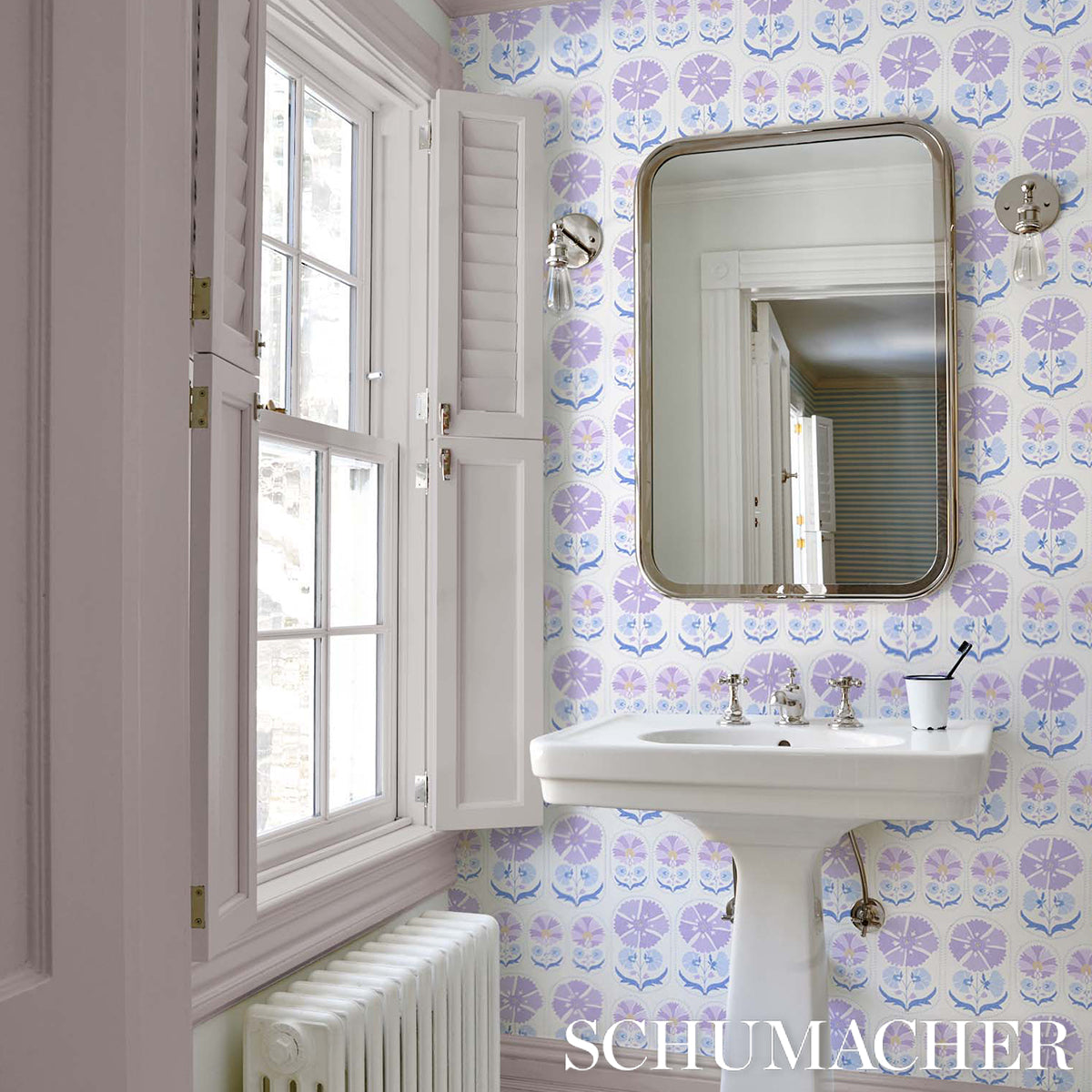 5014111 | Anjuna Floral, Lilac - Schumacher Wallpaper