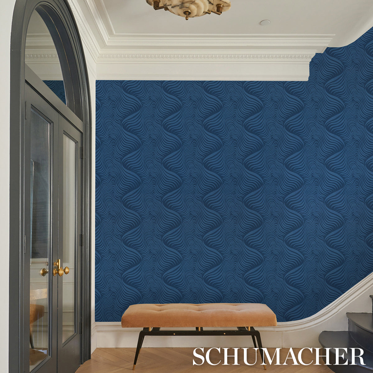 Purchase 5014152 | Sauvage, Navy - Schumacher Wallpaper