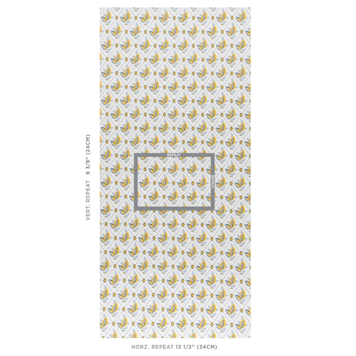 Purchase 5014230 Basile Trellis, Yellow & Blue by Wallpaper1