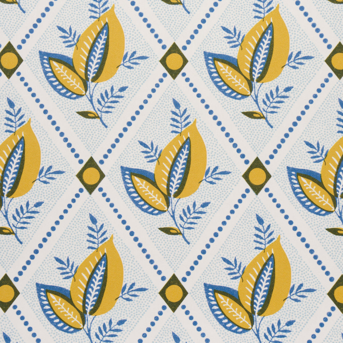 Purchase 5014230 Basile Trellis, Yellow & Blue by Wallpaper2